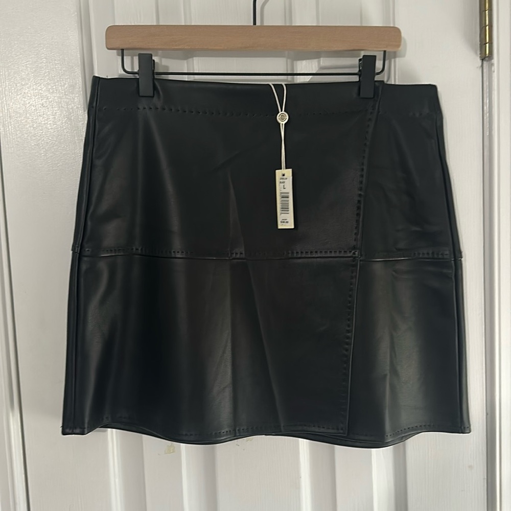 Stretch Faux Leather Skirt NWT
